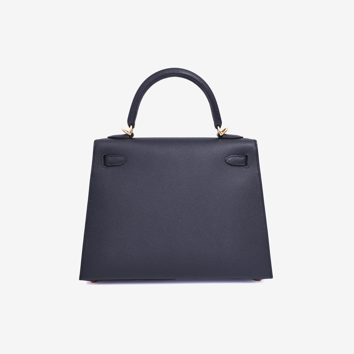 Hermès Kelly 25 in Noir Epsom Leather in Gold Hardware back view