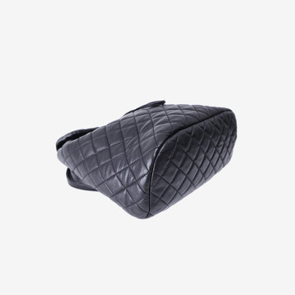 Chanel Urban Spirit Backpack in Black Lambskin Leather with Silver Hardware