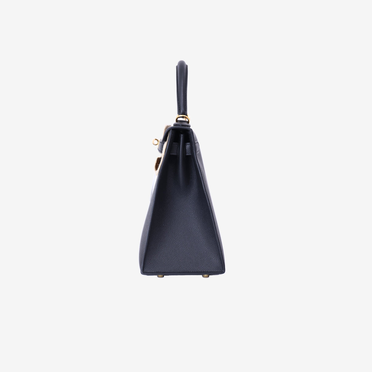 Hermès Kelly 28 in Noir Epsom Leather with Gold Hardware side view