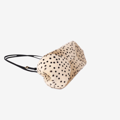 Chanel 26A Clutch with Leather Strap in Beige Pony Hair with Gold Hardware