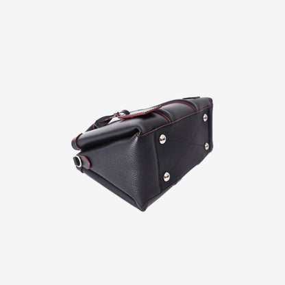 Louis Vuitton Soufflot BB Bag in Black Epi Leather with Silver Hardware