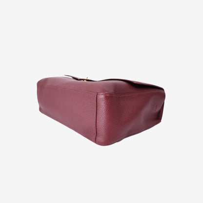 Chanel 2026 Matthieu Blazy Maxi Oversized Flap Bag 38.5 (Airport Bag) in Burgundy Grained Calfskin with Gold Hardware (Contact to Enquire)