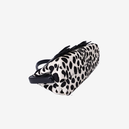 Celine Sac 16 Spotted Ponyhair Clutch Bag with Silver Hardware