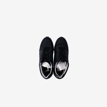 Chanel CC Leather Sneakers in Black Calfskin (Size 36.5)