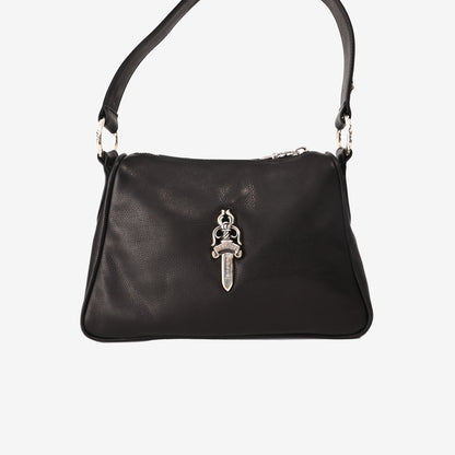Chrome Hearts Chicken Nugget Bag in Black Leather with Silver Hardware