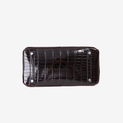 Hermès Birkin 30 in Brown Crocodile Leather with Palladium Hardware