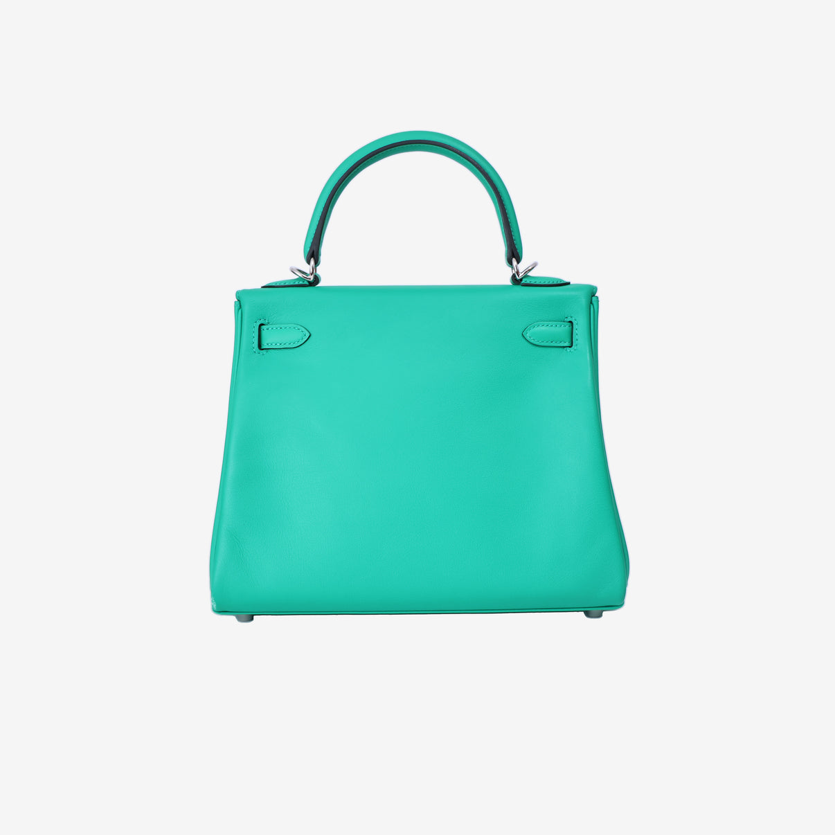 Hermès Kelly 25 in Vert Comics Swift Leather with Palladium Hardware back view