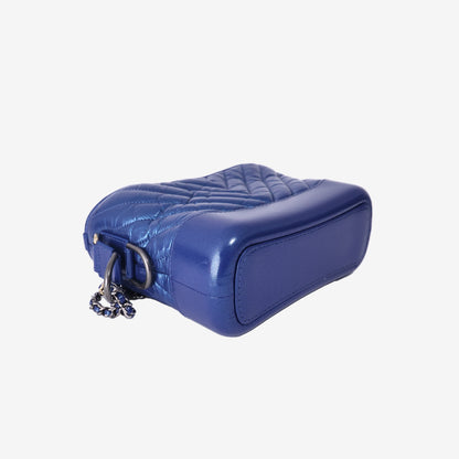 Chanel Gabrielle Small Hobo Bag in Blue Calfskin Leather with Mixed Hardware