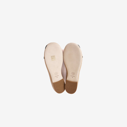 Chanel 2026 Coco Beach Cambon Ballet Flats in Beige/Black Lambskin (Size 38) (Contact to Enquire)