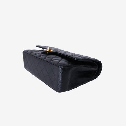 Chanel Medium Classic Double Flap Bag in Black Lambskin Leather with Gold Hardware