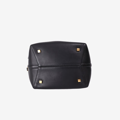 Saint Laurent Le 37 Bucket Bag in Black Calfskin with Gold Hardware
