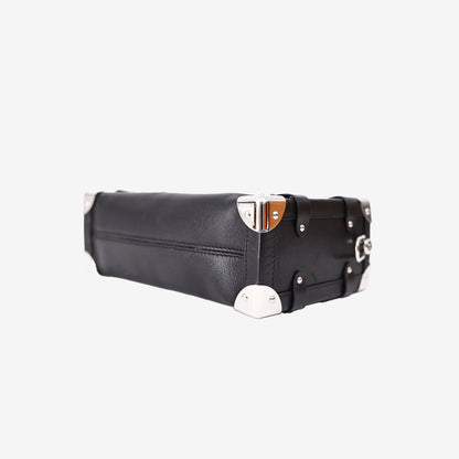 Louis Vuitton Side Trunk MM in Black Calfskin with Sticker-Style Appliqués
