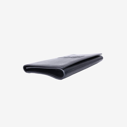 Saint Laurent Belle de Jour Clutch in Black Calfskin Leather