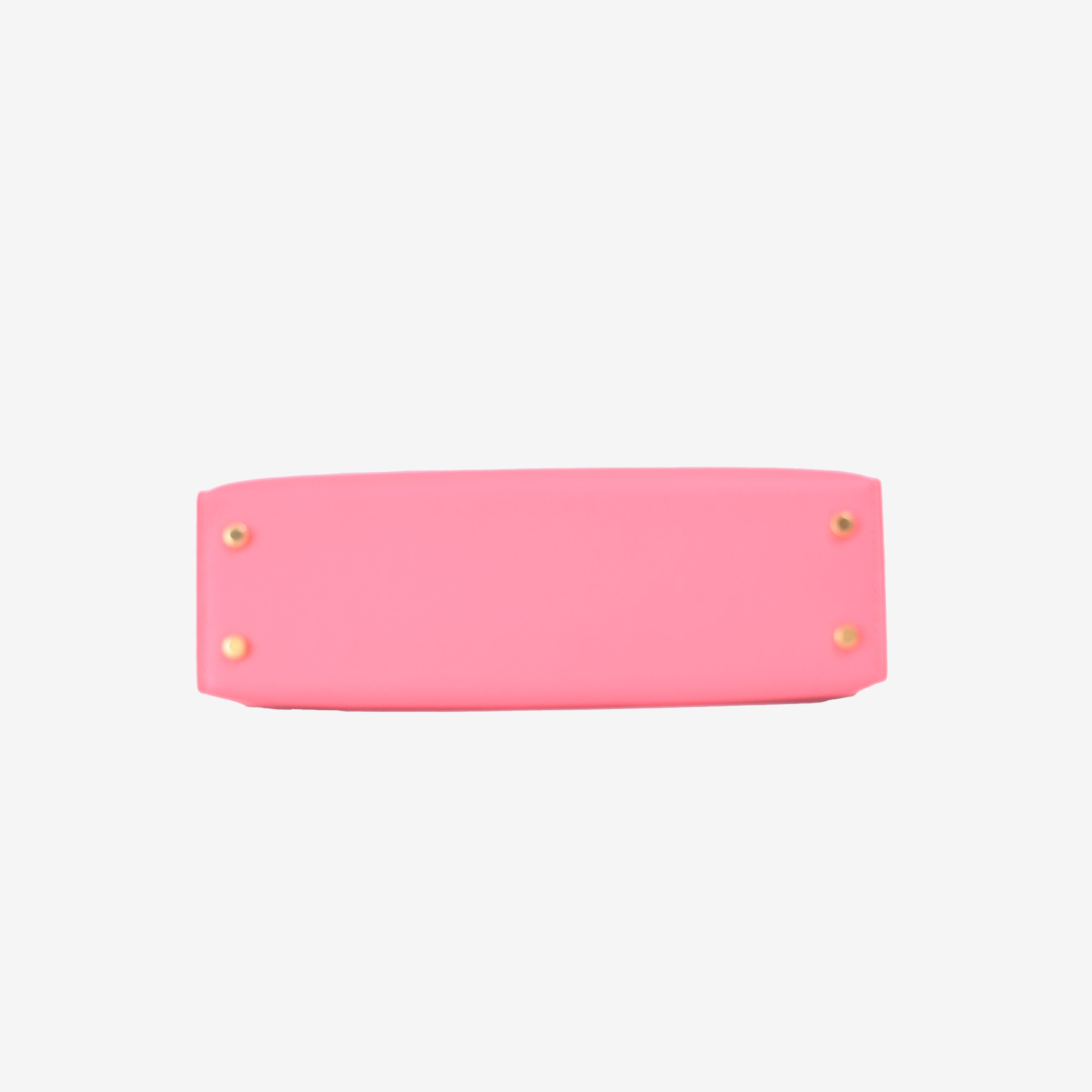 Hermès Mini Kelly 20 in Rose Azalée Epsom Leather with Gold Hardware bottom view