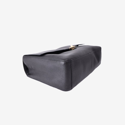 Chanel 2026 Matthieu Blazy Maxi Oversized Flap Bag 38.5 (Airport Bag) in Black Grained Calfskin with Gold Hardware (Contact to Enquire)