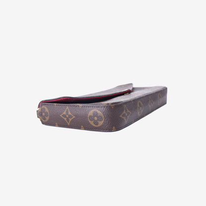Louis Vuitton Félicie Pochette in Monogram Coated Canvas with Gold Hardware