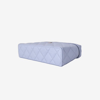 Chanel 26A Vanity Case in Blue Caviar Leather with Gold Hardware