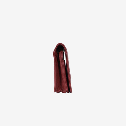 Chanel Boy Wallet on Chain in Burgundy Caviar Leather with Gold Hardware