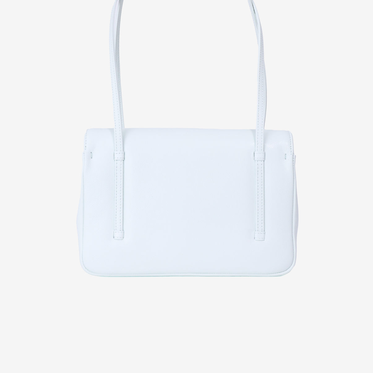 Chanel 26P Preppy Flap Small in Light Blue Calfskin Leather with Gold Hardware back view