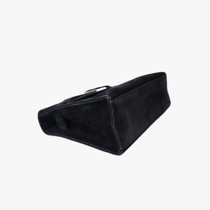 Hermès Kelly Pochette in Black Veau Doblis Leather with Palladium Hardware