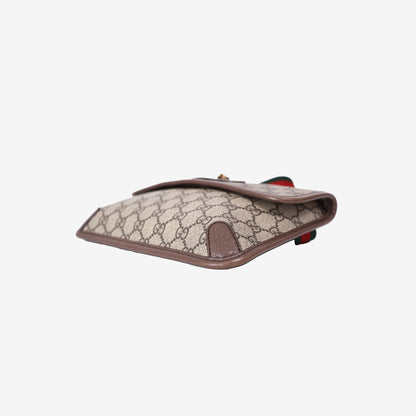 Gucci Neo Vintage Flap Belt Bag in Brown GG Coated Canvas