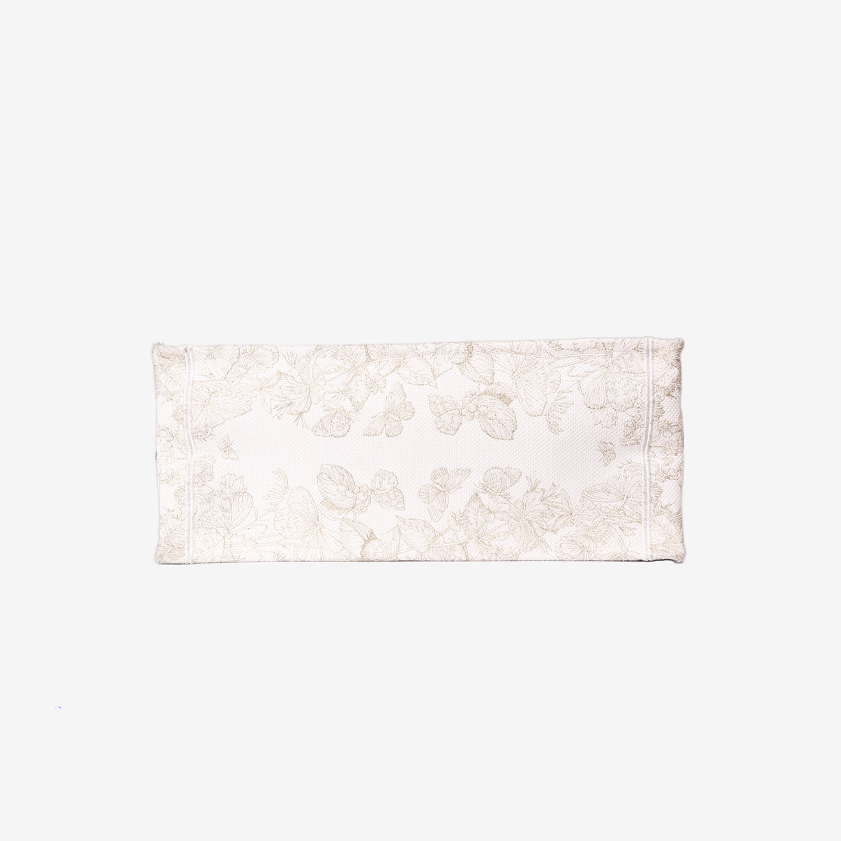 Dior Book Tote Medium in Latte Toile de Jouy Embroidered Cotton with Gold Detailing bottom view