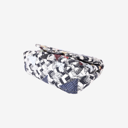 Chanel 2016 Airlines Tweed Strass XXL Flap Bag in Multicoloured Tweed with Silver Hardware