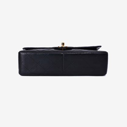 Chanel Classic Flap Medium Vintage in Black Lambskin Leather with Gold Hardware