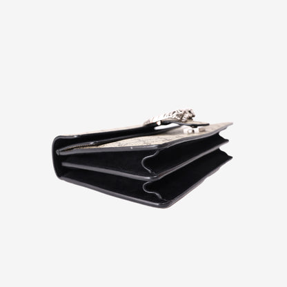Gucci Dionysus GG Shoulder Bag in Beige Canvas with Silver Hardware