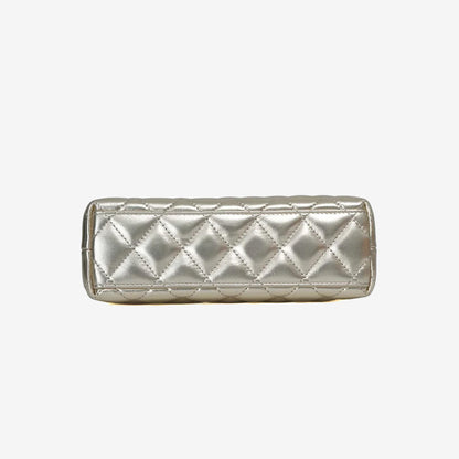 Chanel Kelly Nano Bag in Gold Lambskin Leather with Gold Hardware