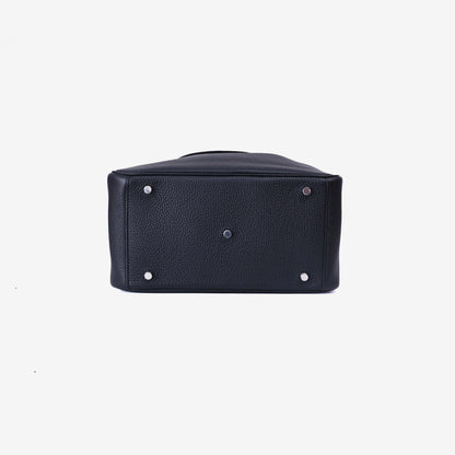 Hermès Lindy 30 in Noir Clemence Leather with Palladium Hardware bottom view