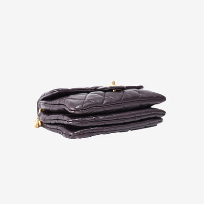 Chanel Classic Flap Bag in Brown Lambskin Leather with Gold Hardware