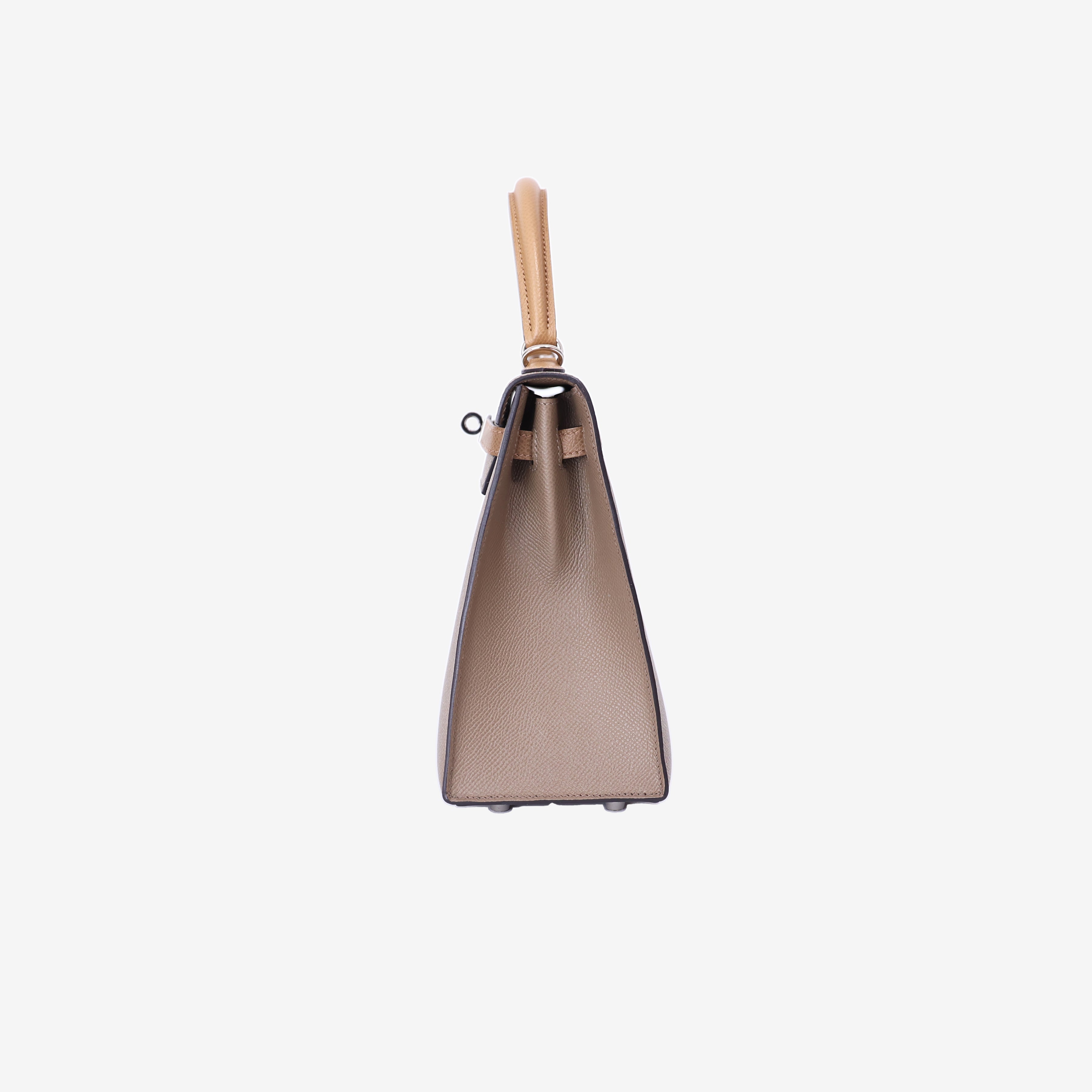 Hermès Kelly 25 in Tri-Colour Epsom Leather with Palladium Hardware side view