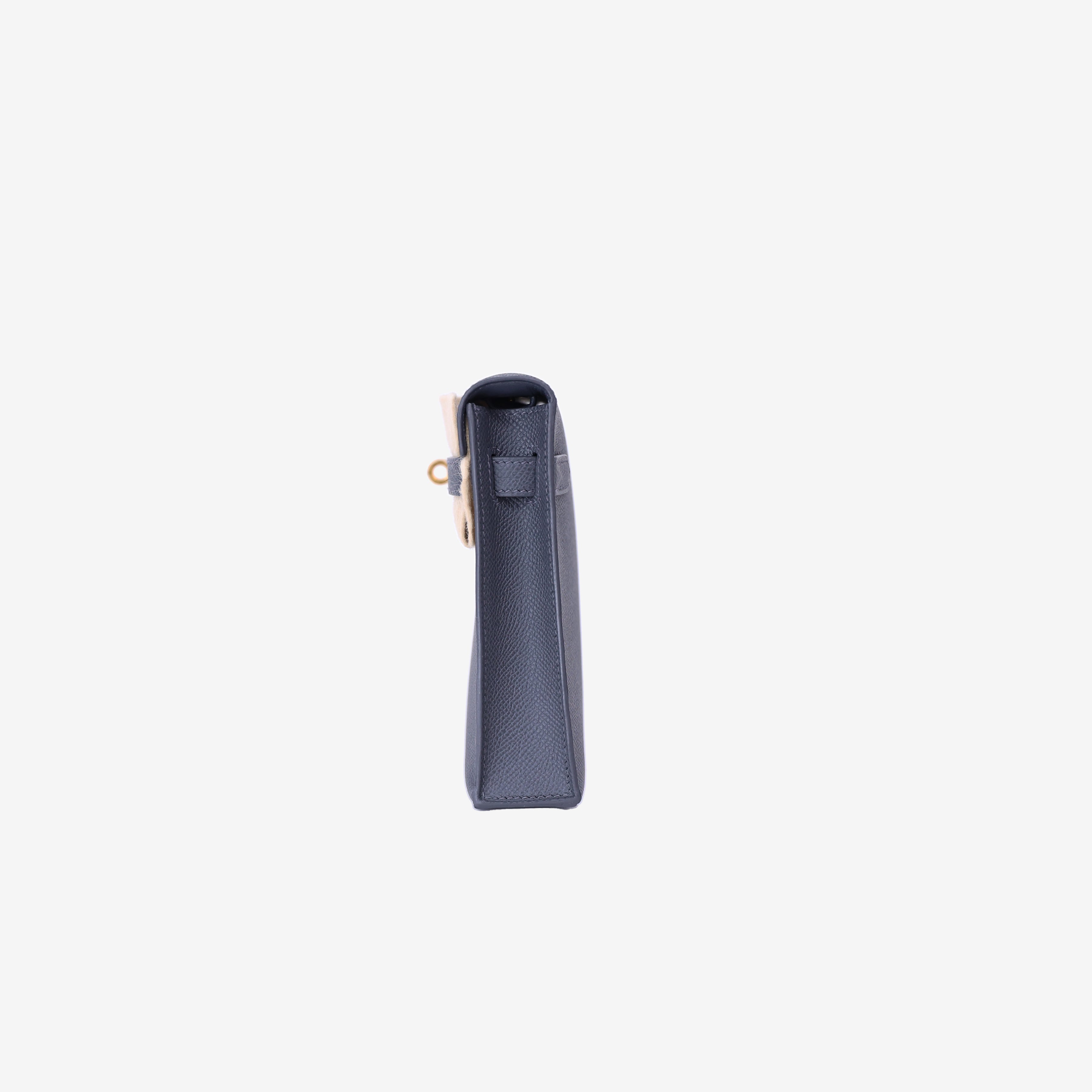 Hermès Kelly Elan in Etain Epsom Leather with Gold Hardware side view