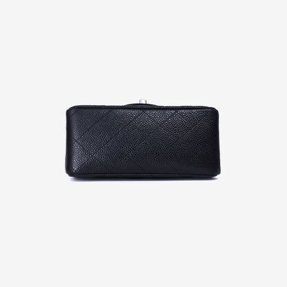 Chanel Classic Flap Mini Square in Black Grained Calfskin with Silver Hardware (Contact to Enquire)