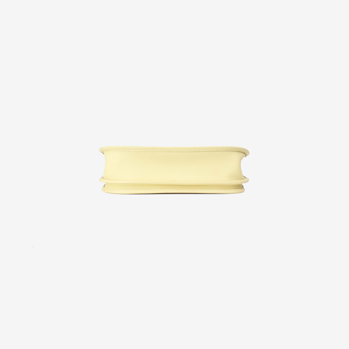 Hermès Evelyne 29 in Jaune Poussin Epsom Leather with Palladium Hardware bottom view