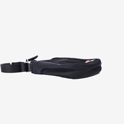 AMI Paris Ami de Cœur Phone Pouch Bag in Black Polyamide/Cow Leather