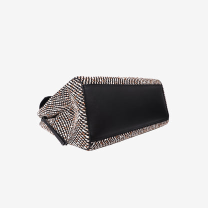Chanel 26S Large Shopping Bag in Black and Ecru Tweed