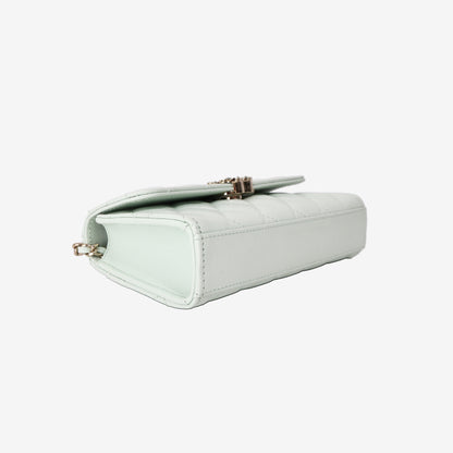 Chanel 25S Kelly Bag in Mint Green Caviar Leather with Gold Hardware