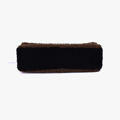 Chanel Classic Medium Double Flap Bag in Tri-Color Shearling with Silver Hardware