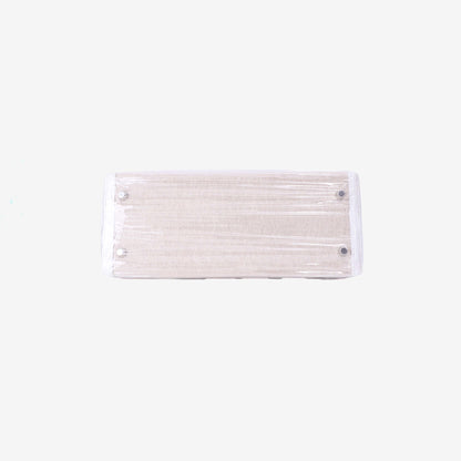 Hermès Kelly 28 in Blanc Canvas with Leather Trim with Palladium Hardware bottom view