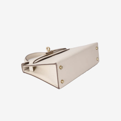 Hermès Mini Kelly in Craie Epsom Leather with Gold Hardware (Contact to Enquire)