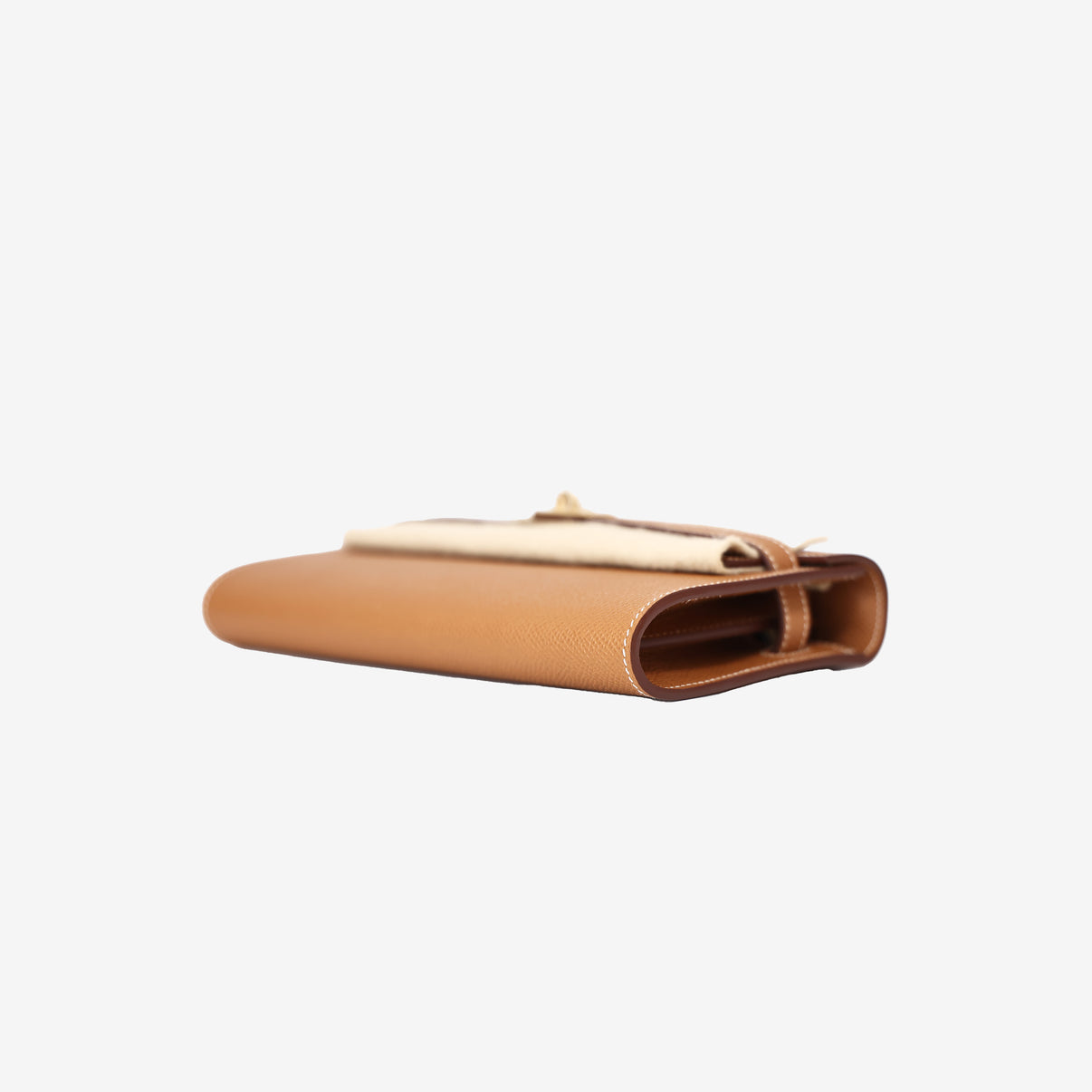 Hermès Kelly To Go in Gold Epsom Leather with Gold Hardware bottom side view