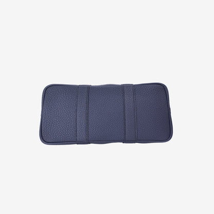 Hermès Garden Party 30 in Bleu Indigo Toile Canvas with Palladium Hardware bottom view
