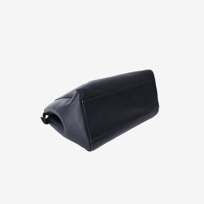 Fendi Peekaboo Mini Bag in Black Calfskin Leather with Gold Hardware