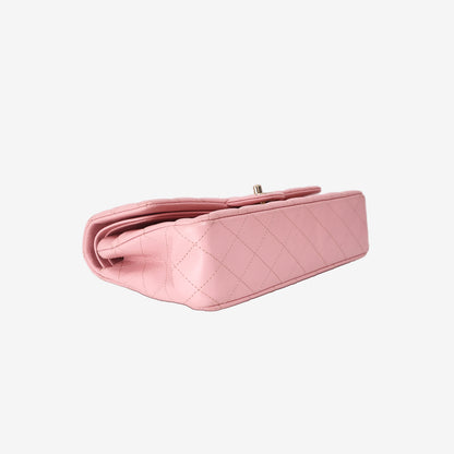 Chanel Classic Medium Double Flap Bag in Pink Caviar Leather with Gold Hardware
