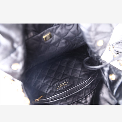 Chanel 22 Small Bag in Black Lambskin Leather with Gold Hardware