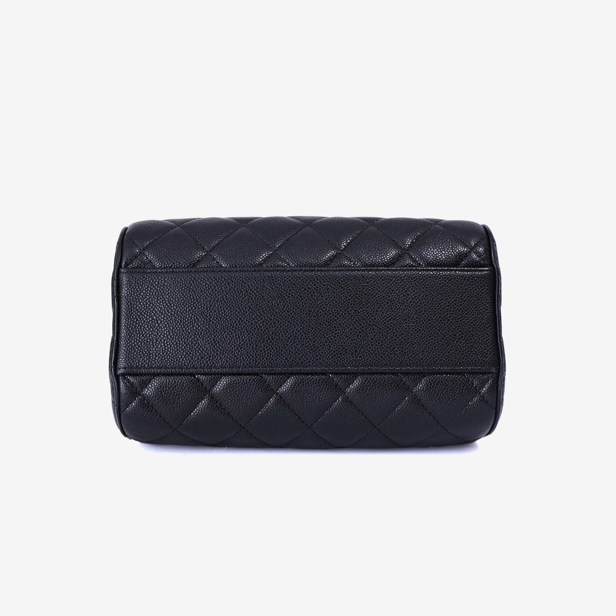 Chanel Classic Barrel Bag Mini in Black Caviar Leather with Gold Hardware bottom view