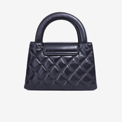 Chanel Kelly Nano Bag in Black Calfskin Leather with Gold Hardware back view