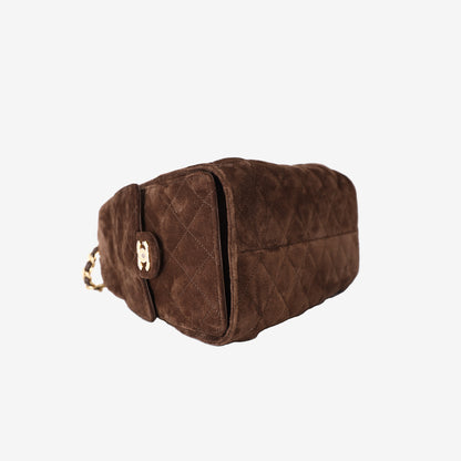 Chanel 26K 25 Hobo Bag Small in Brown Suede with Gold Hardware (Contact to Enquire)